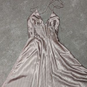 Champagne Striped Dress